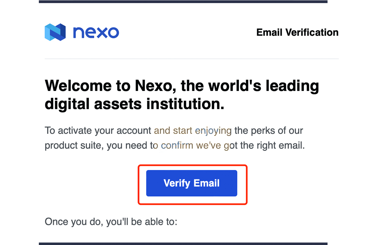 邮箱验证-NEXO 交易所&个人IBAN账户