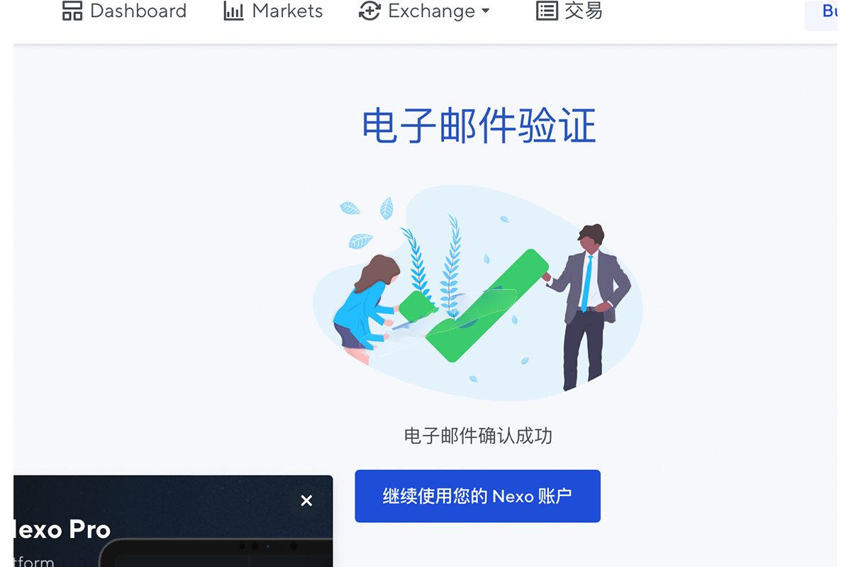 身份验证-NEXO 交易所&个人IBAN账户